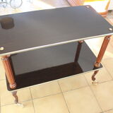 Side table varnished 2 levels 1960