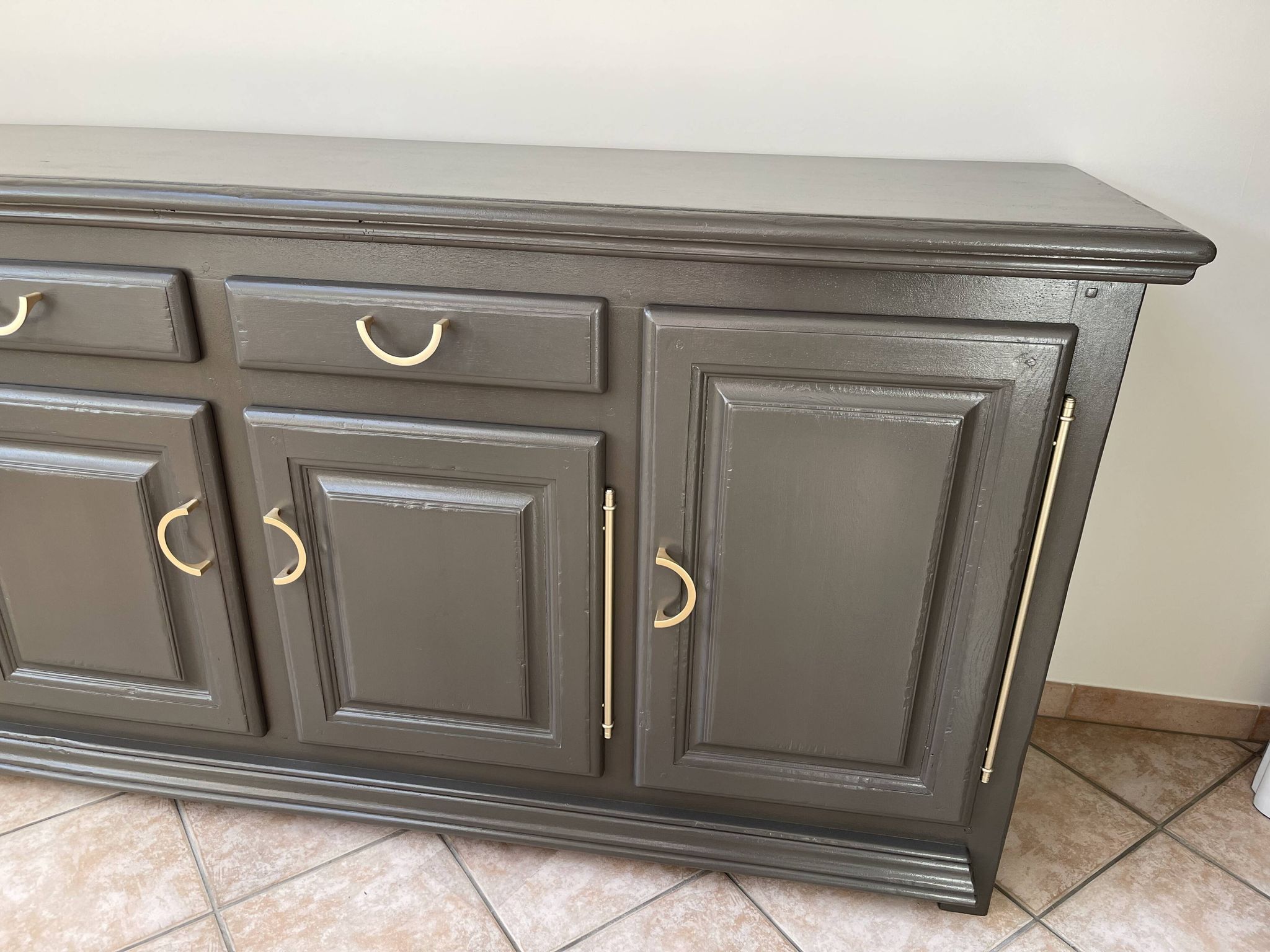 Vintage oak buffet refurbished