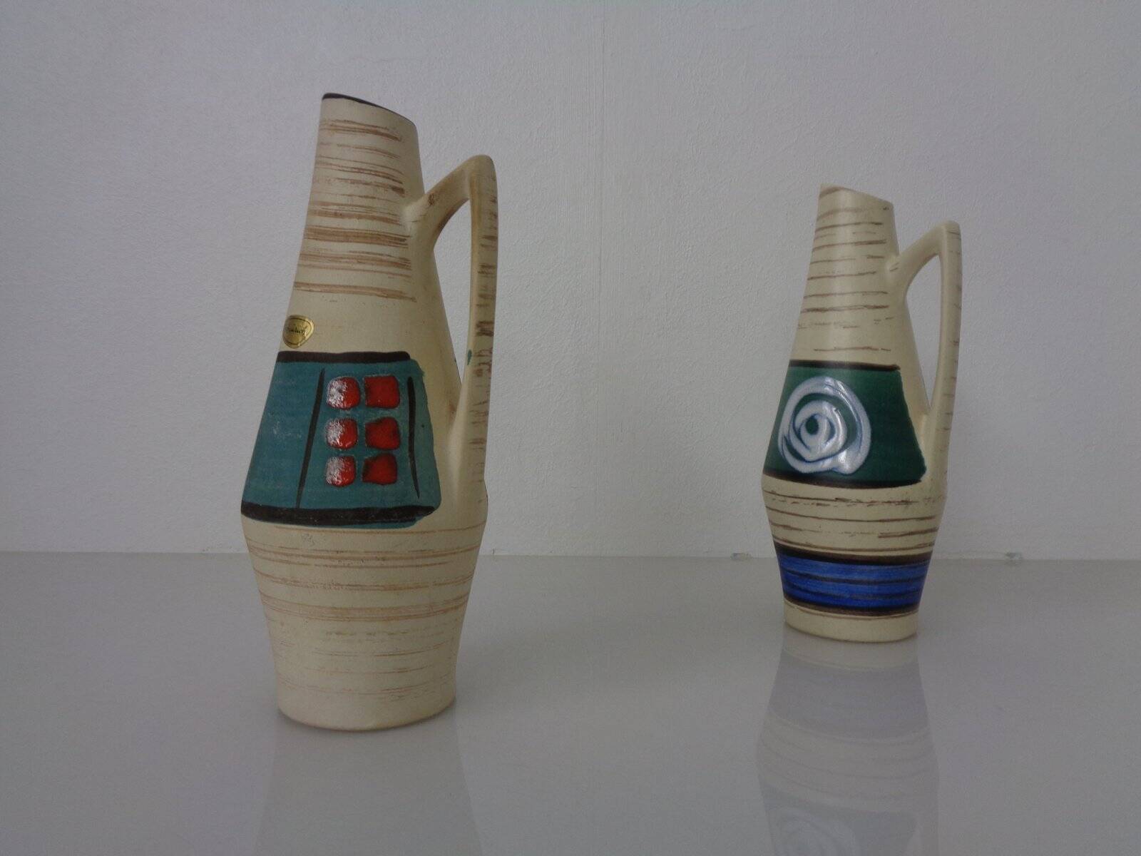 Ceramic vases by Heinz Siery for Scheurich, 1958, set of 2.
