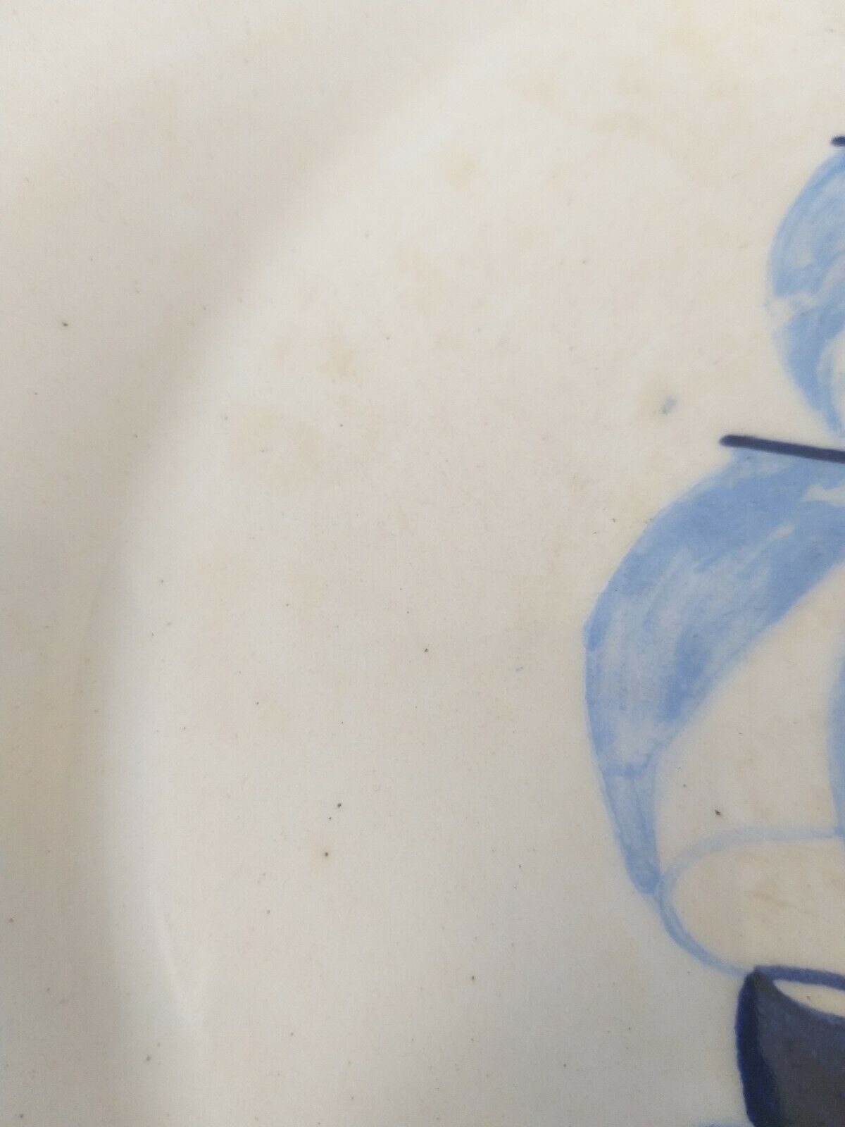 Plate hb quimper boat la madame 1678 rv f1 d5589 lisere bleu