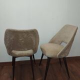 Beige vintage shaggy chairs
