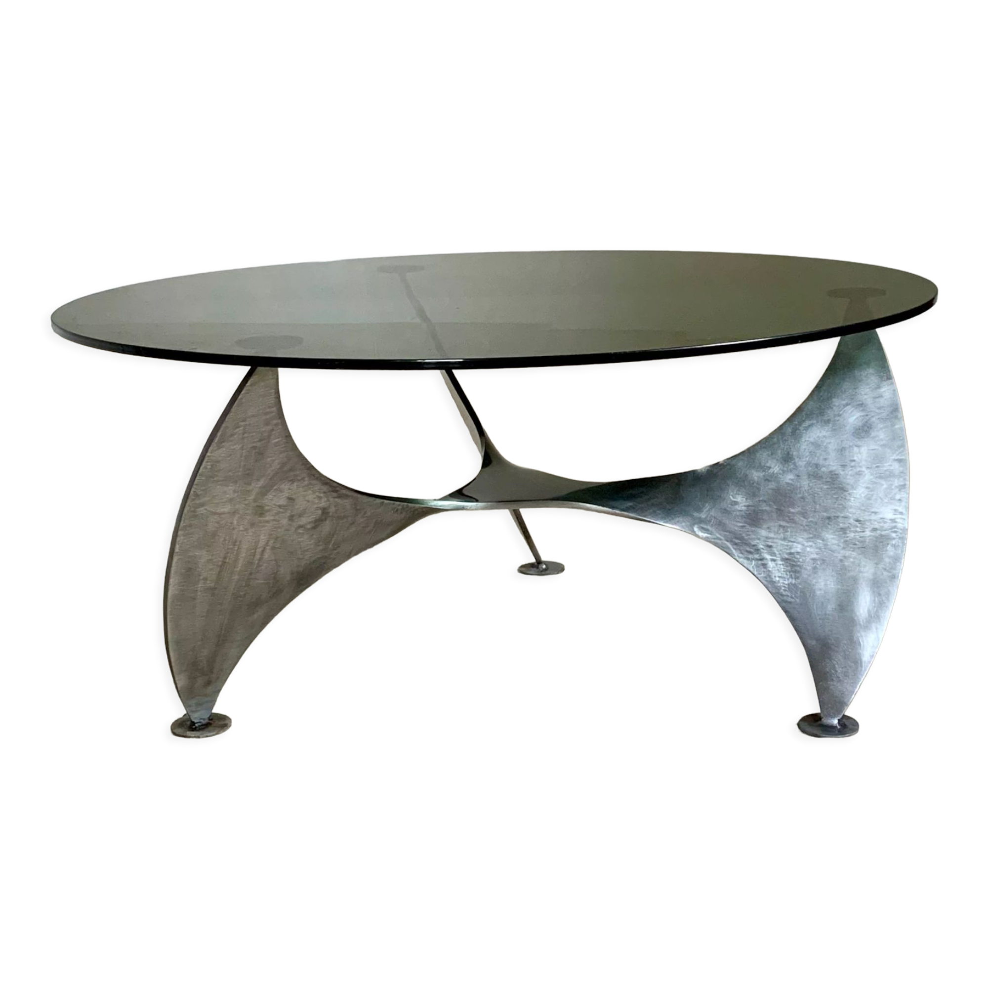 Vintage round helix coffee table