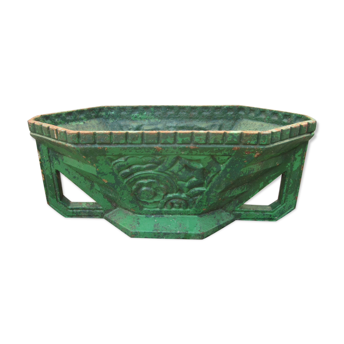 Art deco cast iron planter