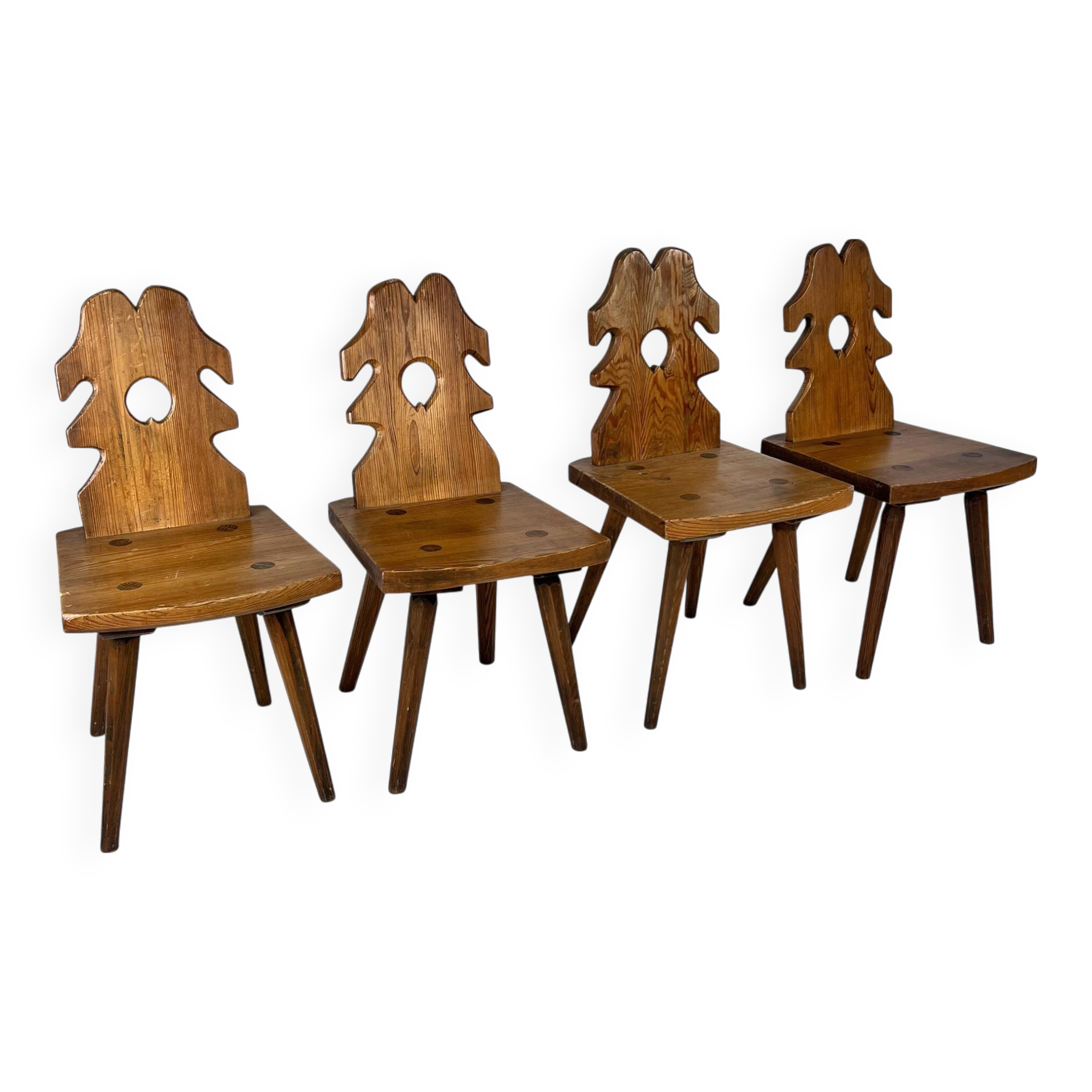 Set of 4 Mid Century Oak ‘Tirol’ Chairs, 1960s