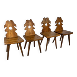 Set of 4 Mid Century Oak ‘Tirol’ Chairs, 1960s