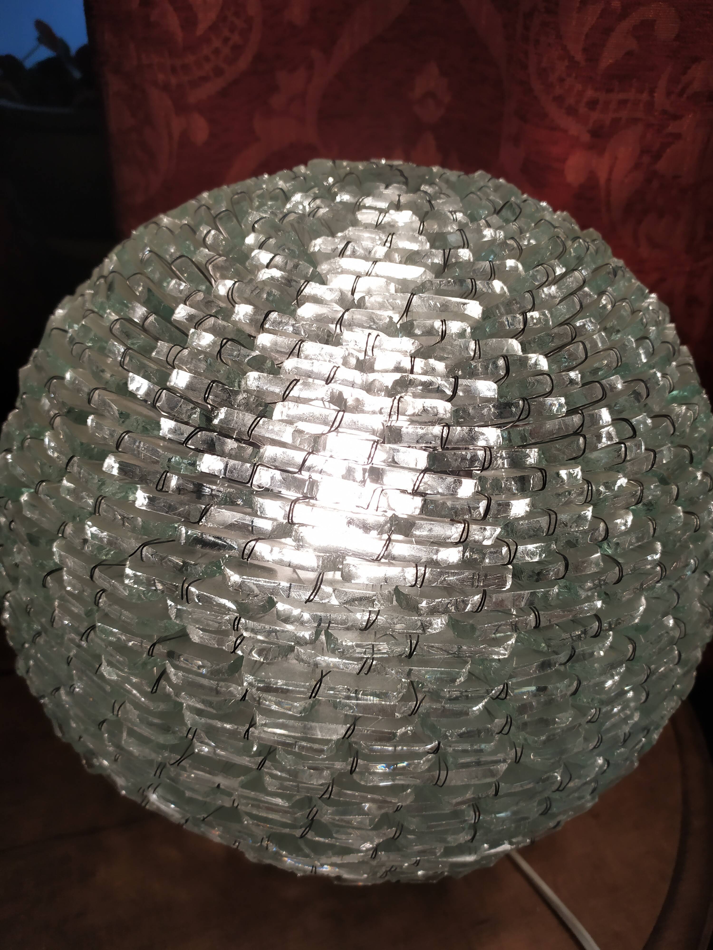 Vintage glass ball lamp