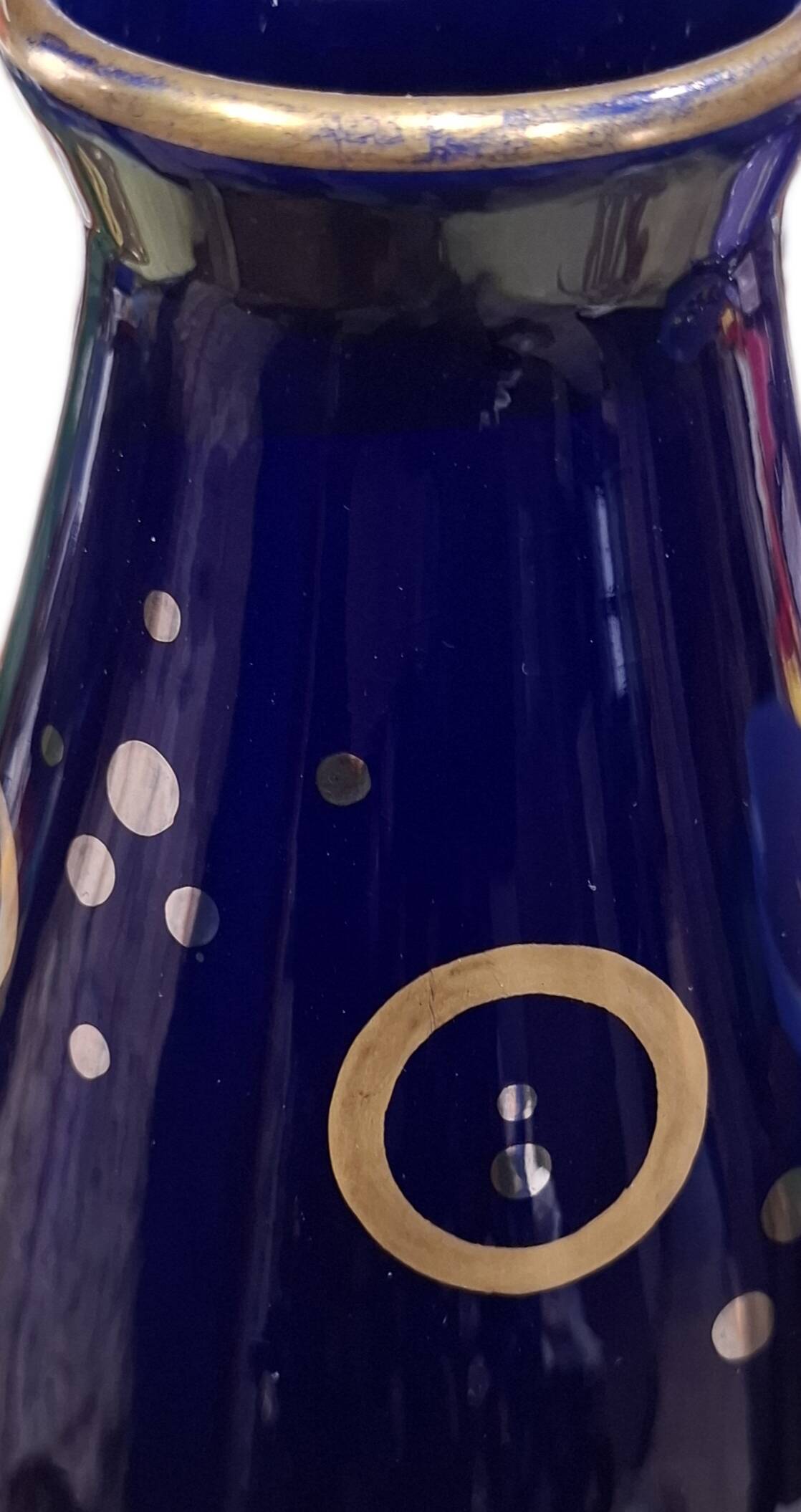 Duo de vase tulipe Gustave ASCH, bleu de Tours