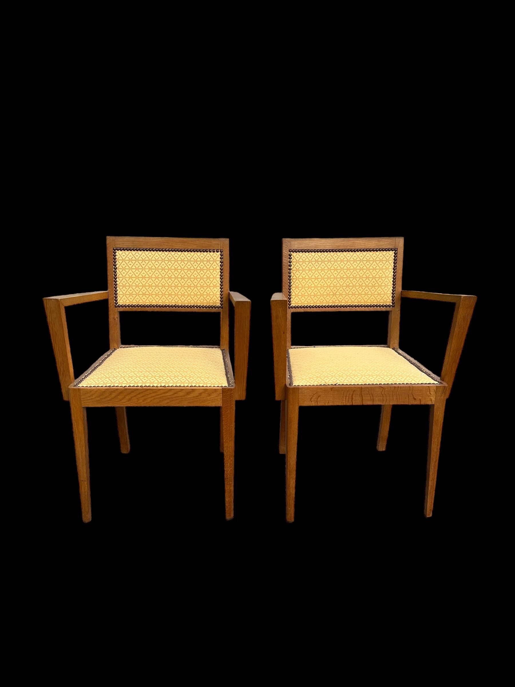 Paire de fauteuils bridge art deco