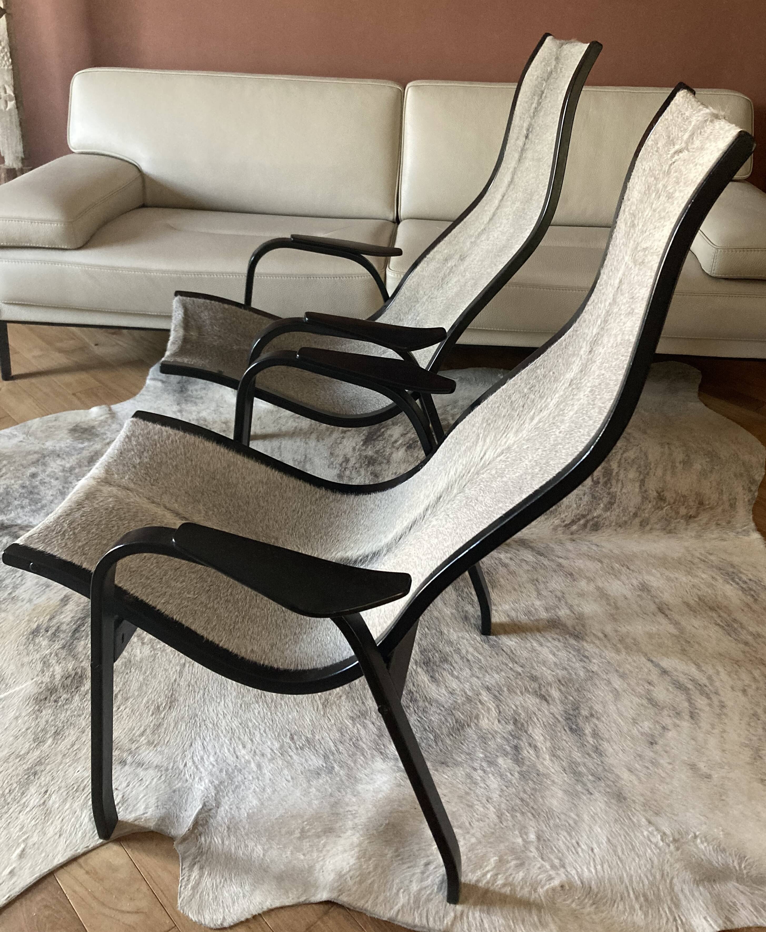 vintage Lamino armchair pair