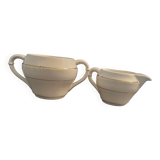 1 milk jug and 1 sugar jar
