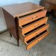 Chest of drawers teak storage furniture and Scandinavian teak veneer 60s