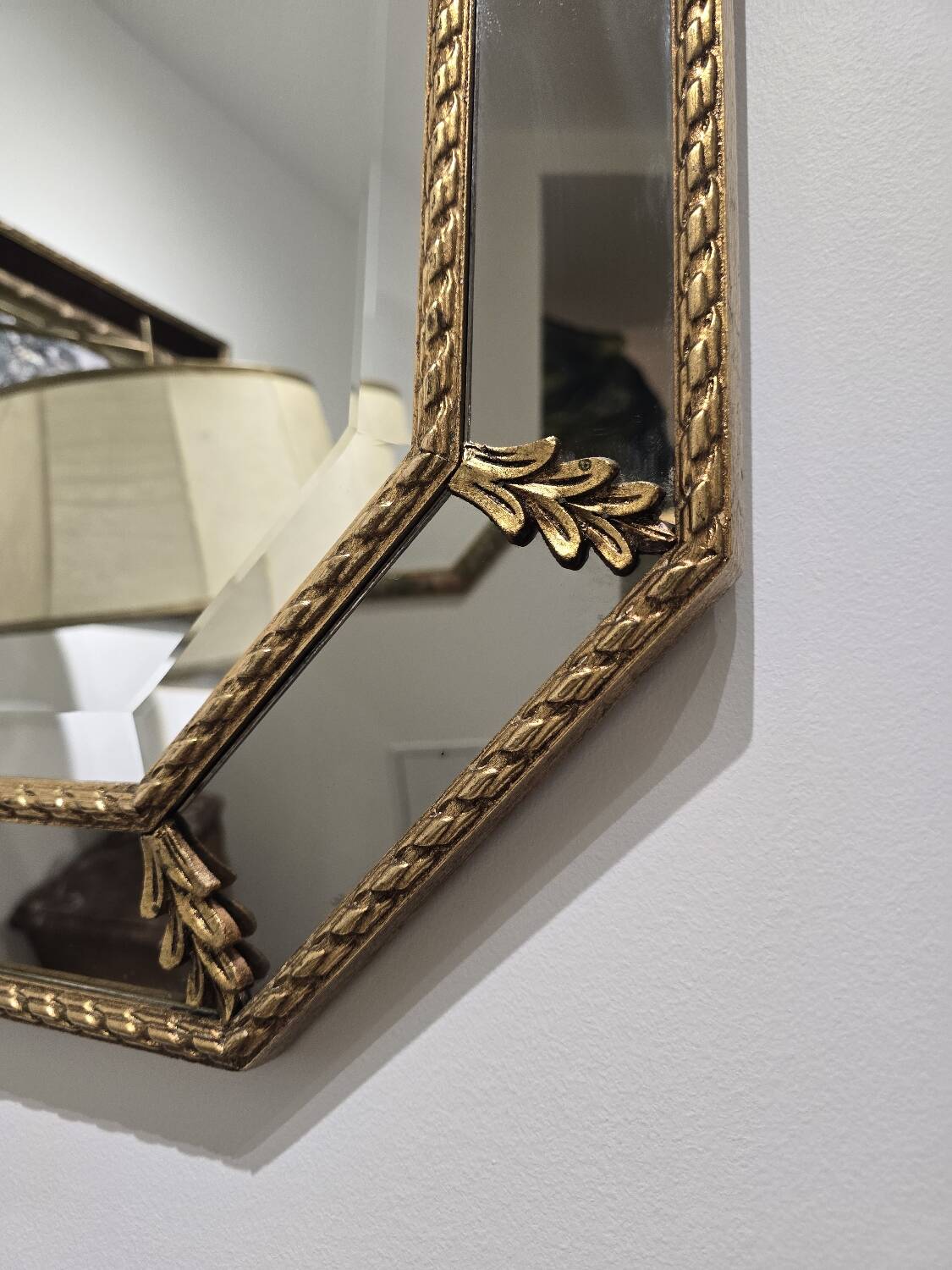 Vintage gold-plated mirror