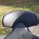 Paire de tabourets de bar vintage chrome et skai