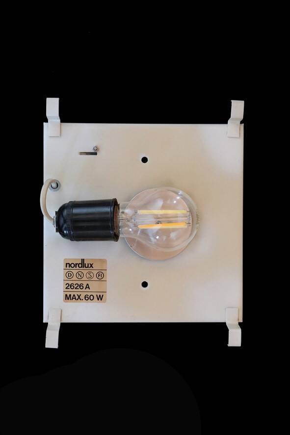 Rare pine wood ceiling flush light by Nordlux / 1970s / Danish Modern Design
