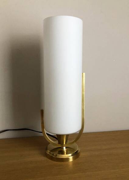 Solid brass tuning fork lamp from the 50s/60s