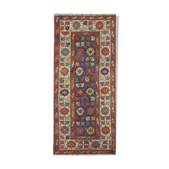 Handwoven Antique Caucasian Karabakh Wool Rug - 115x280cm