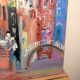 Canvas Painting Deloison Venetian Scene Carnival Pierrot Commedia