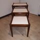 3 vintage Scandinavian white laminated teak nesting tables 1960 1970