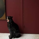 Black panther in terracotta, Italy 1970