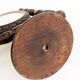 Vintage pivoting mirror to place, carved wood, rustic folk art decor.