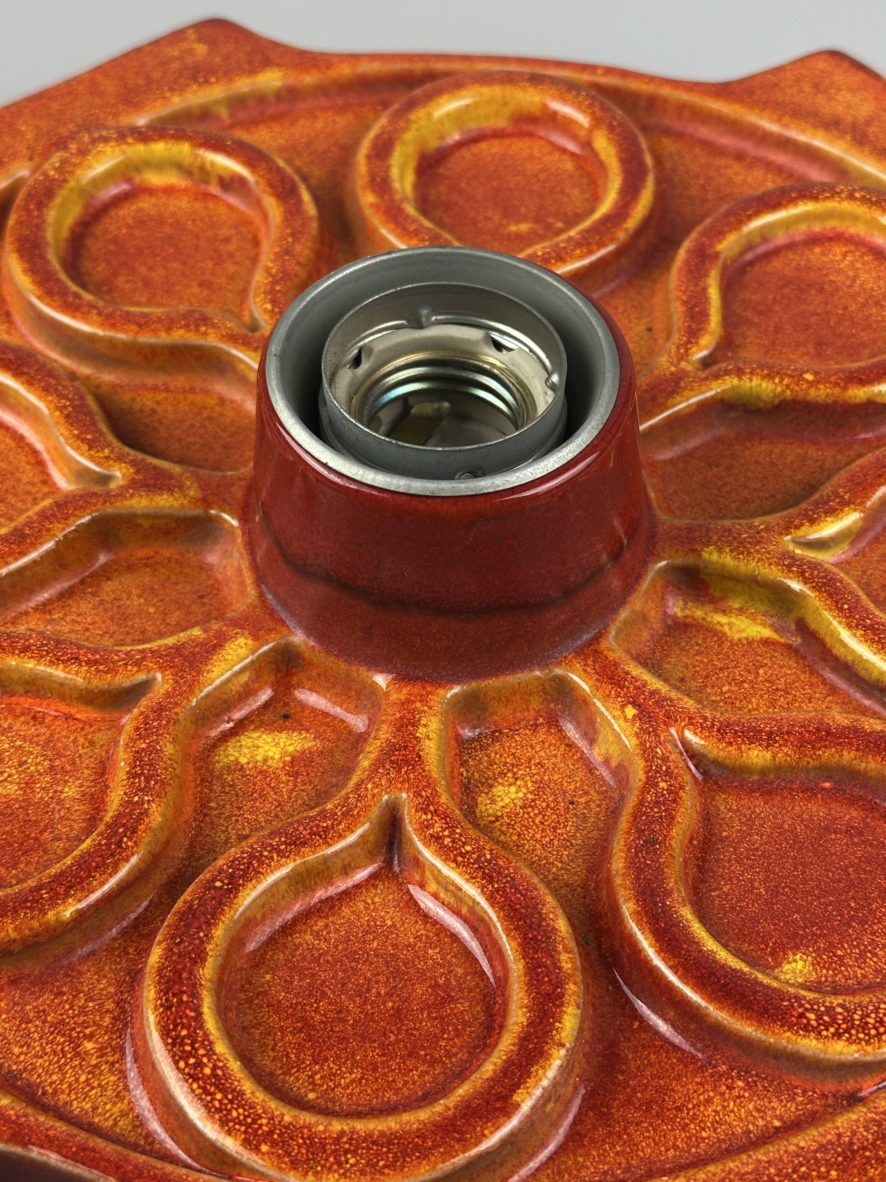 1960s/1970s Ceramic Wall Sconce, Mid-Century Space Age Design