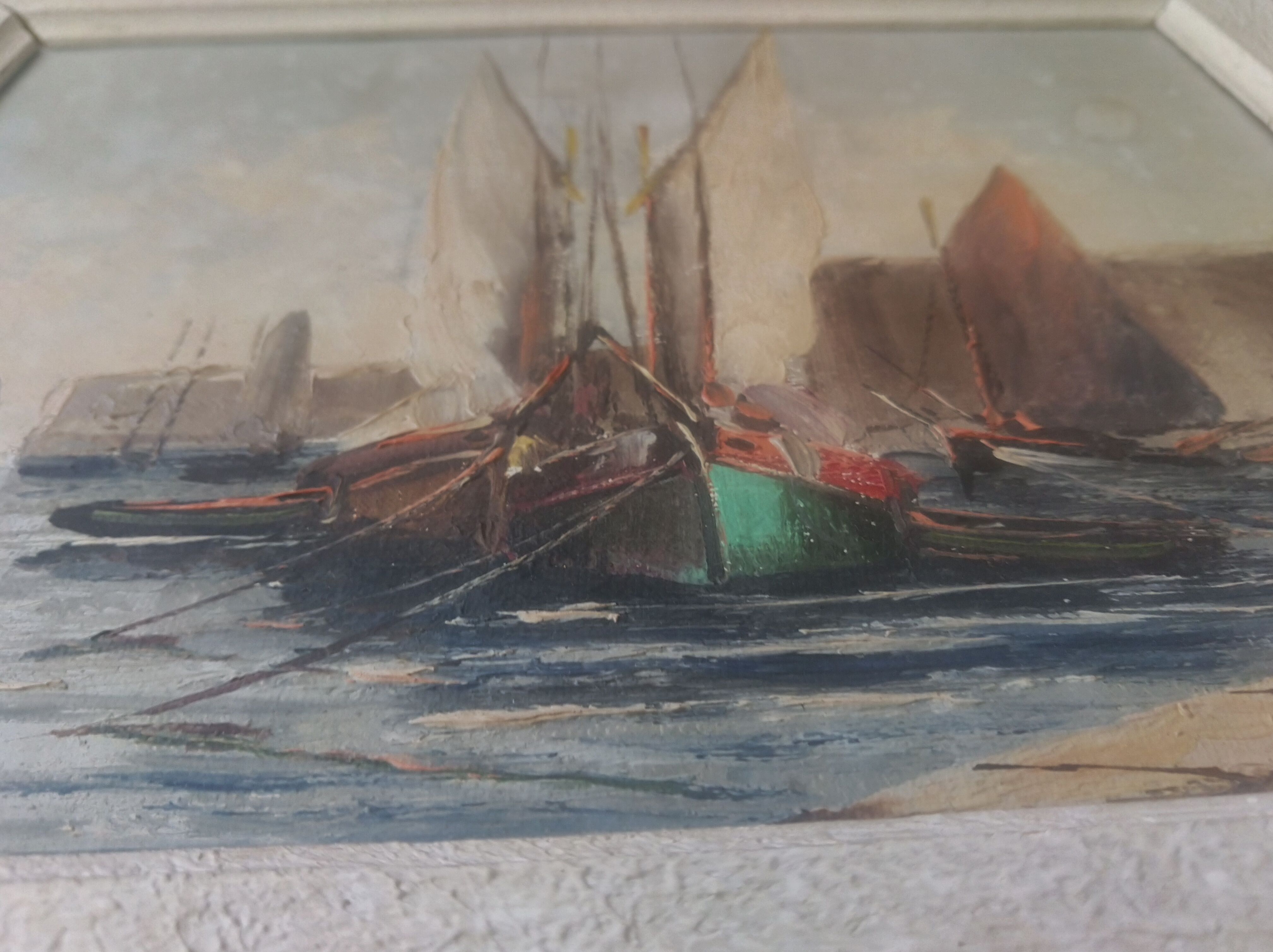 Tableau marine vers 1940 par Claude Marcy