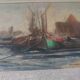 Tableau marine vers 1940 par Claude Marcy