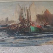 Tableau marine vers 1940 par Claude Marcy