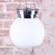 Bauhaus Ceiling Lamp in Chrome-Plated Steel and Opal Glass, Czech, 1930s