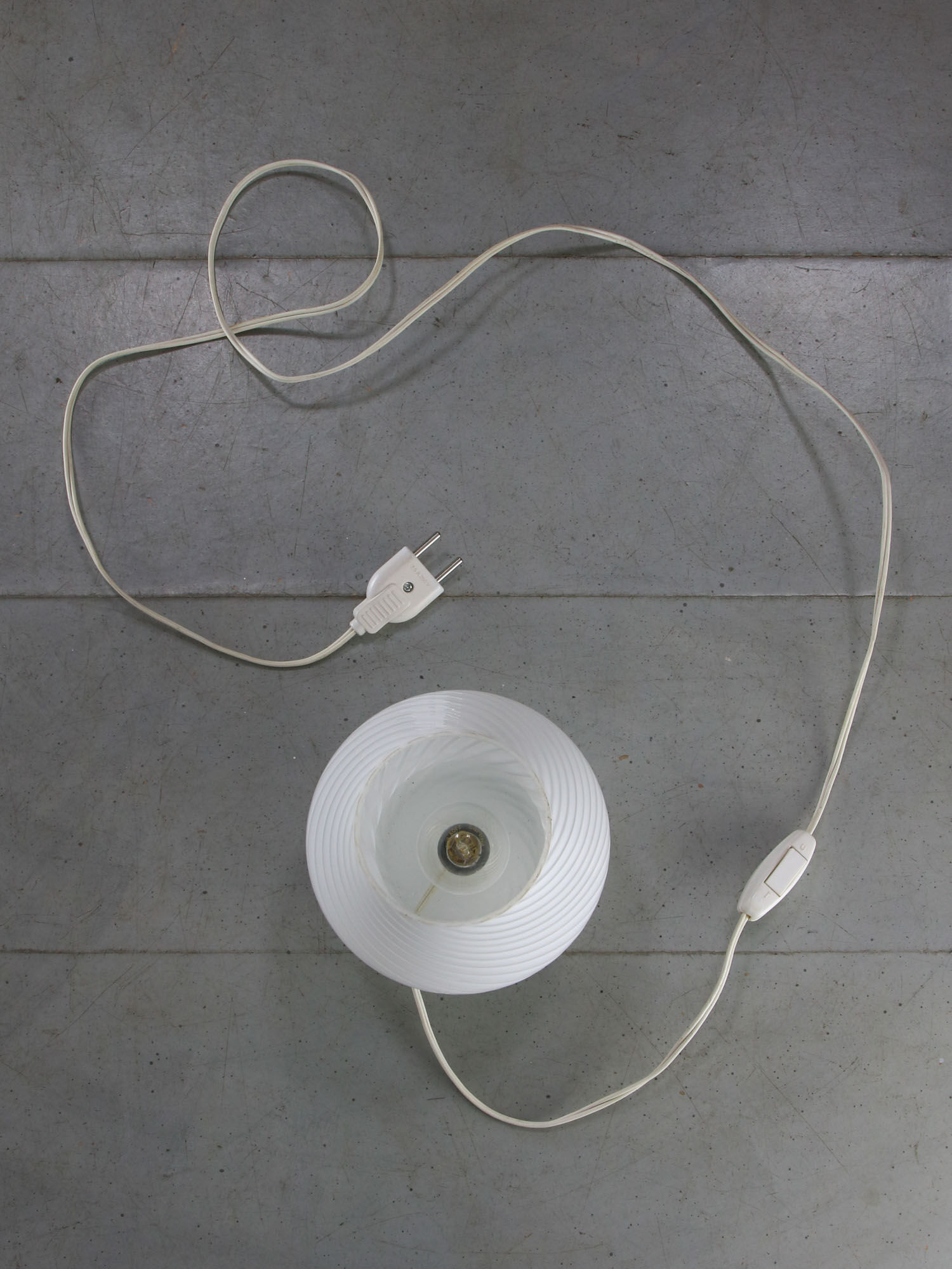 Vintage Murano mushroom swirl table lamp, 70s