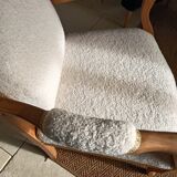 Renovated Voltaire armchair in Japandi style