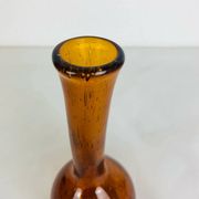 Vintage amber/orange bubbled glass soliflore vase