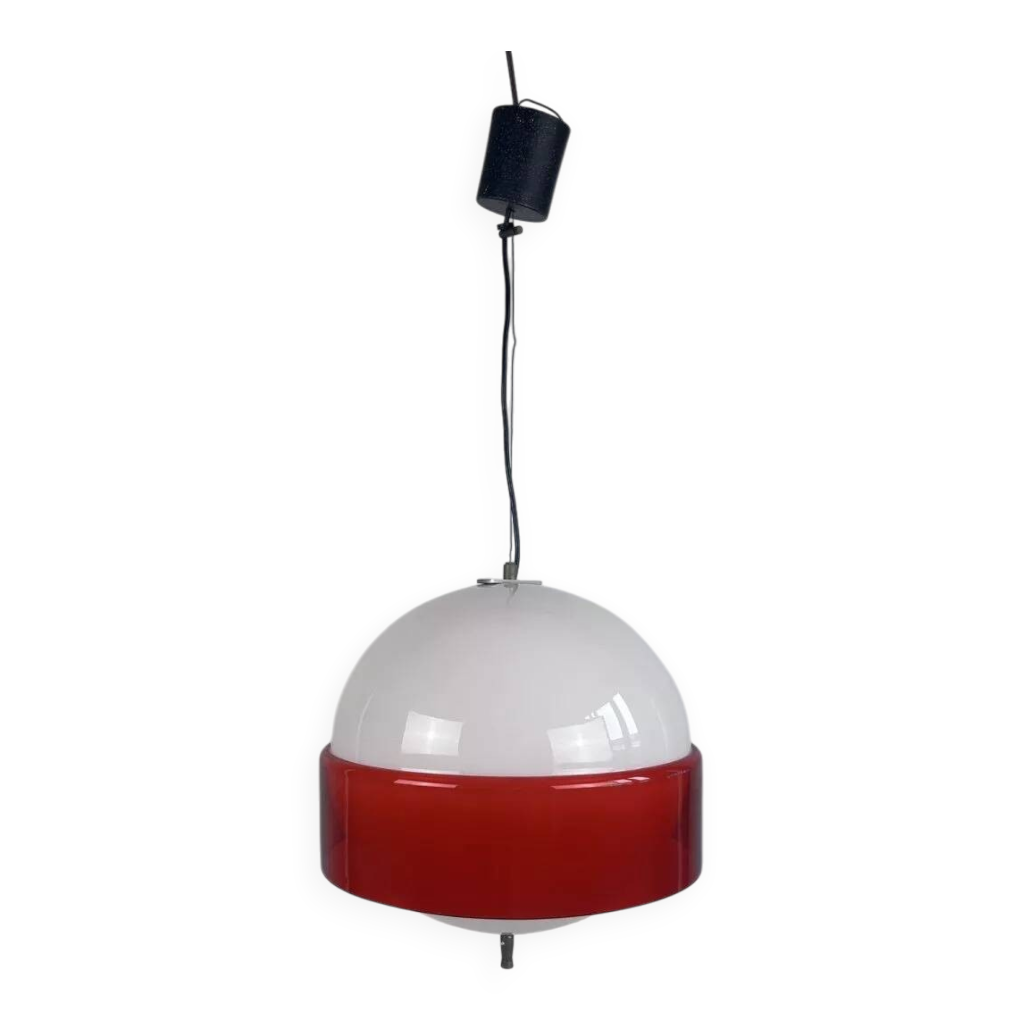 "Orbital" pendant light – red and white (1970s)