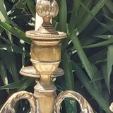 Bronze candlestick 3 branches 4 fires