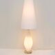 Opaline and brass lamp, Italy 1960