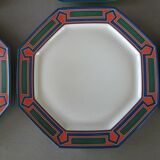 6 assiettes plates coquet forme lotus modèle orénoque