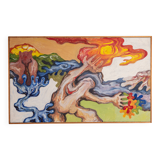 Abstract painting of a figure under the sun - 1 of 2