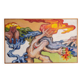 Abstract painting of a figure under the sun - 1 of 2