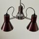 A Space Bordeaux ceiling light with 3 arms, 1970s, Germany