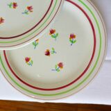 5 flat plates of Gien model Marie Laure 220536