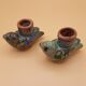 Ceramic bird candlesticks (2)