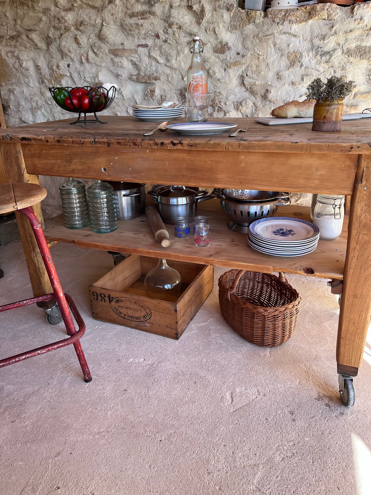 Old kitchen island/central workbench
