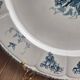 Large round earthenware dish Clairefontaine model Pompadour 33 cm