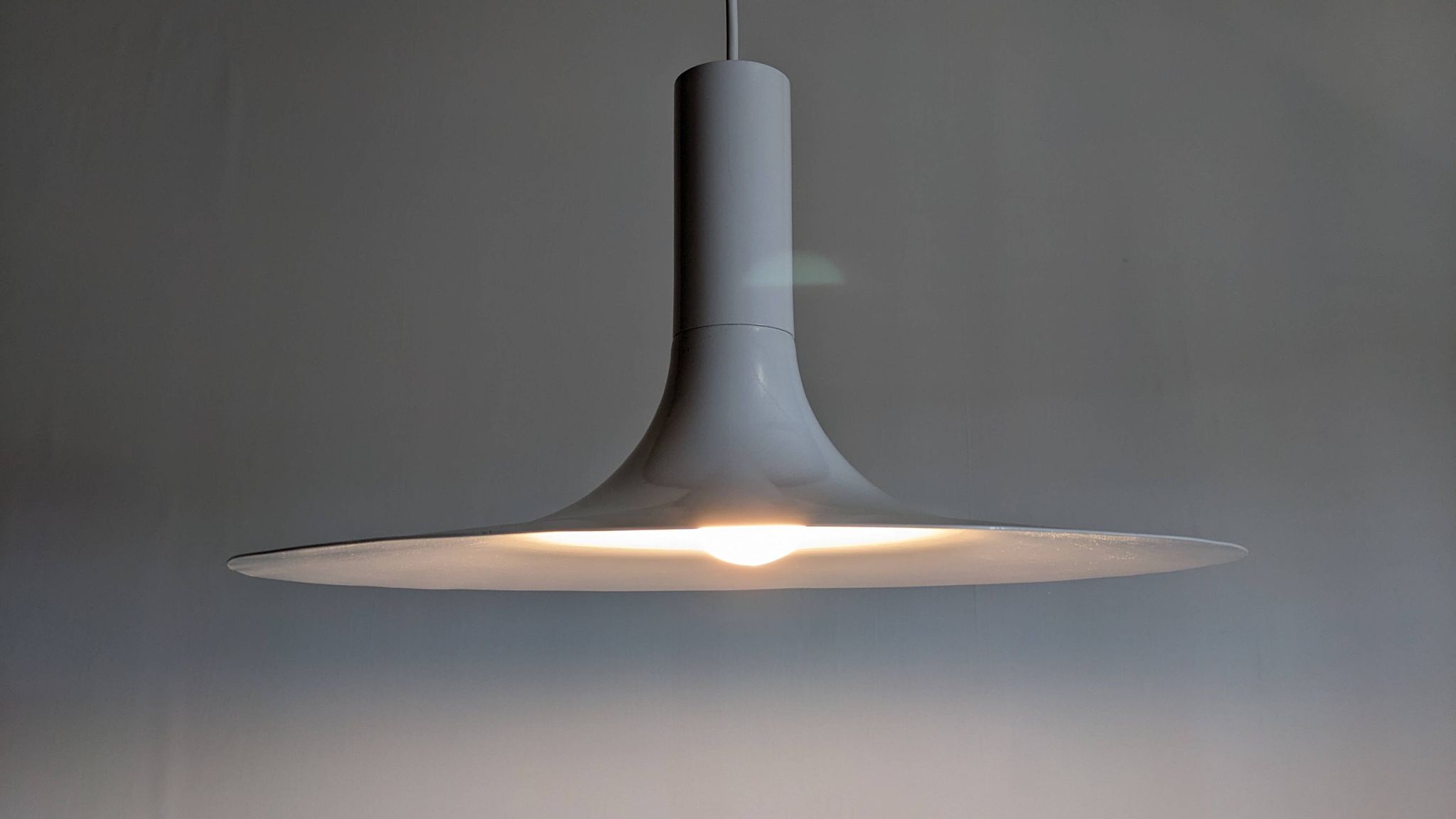 Pair of tulip pendants by Thorn Lighting, England circa 1970.