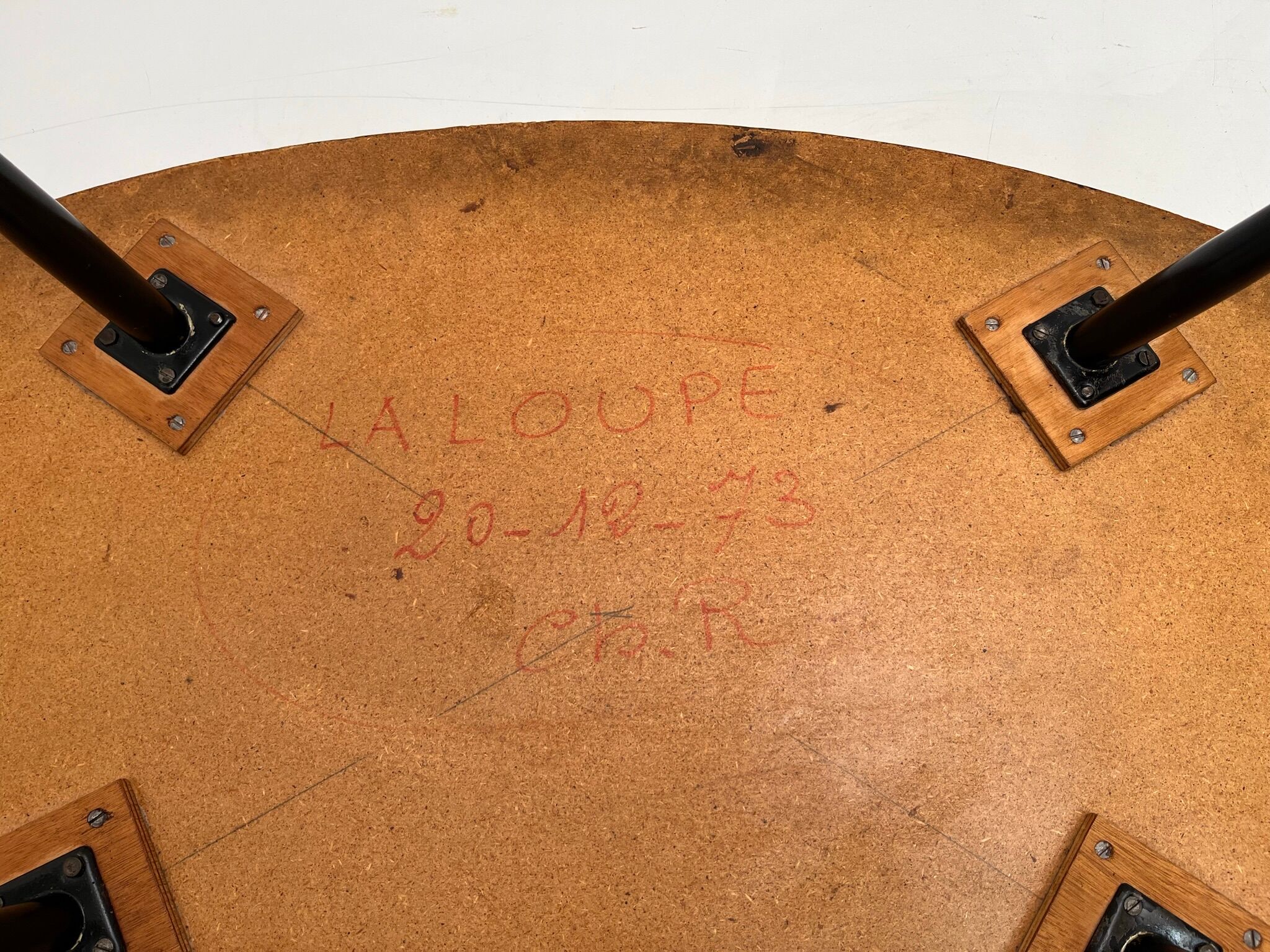 Oval coffee table imitation Galé 70s