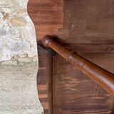 Folding side table in turned wood and marquetry circa 30's/40's