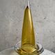 Schott Studio Honey-Amber Hand-Blown Glass Spinning-Top Vase with Clear Flange, 36cm