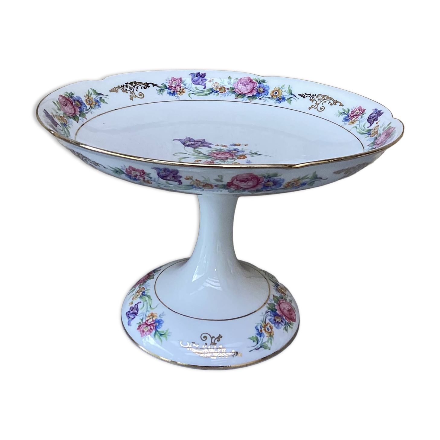 Old Limoges porcelain compote