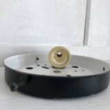 Round apricot-colored ceiling light, molded glass diamond tips ⌀ 20 cm