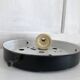 Round apricot-colored ceiling light, molded glass diamond tips ⌀ 20 cm